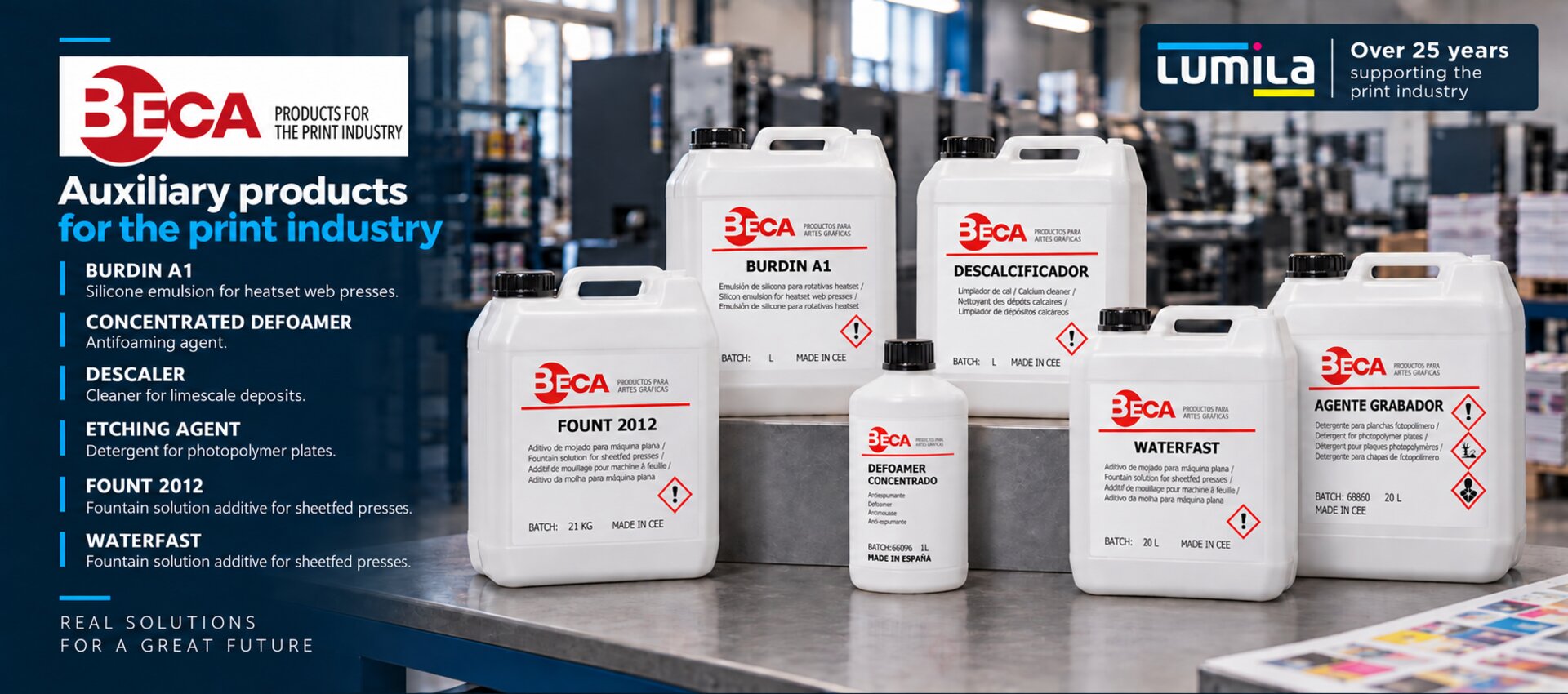 BECA auxiliary products for the graphic arts