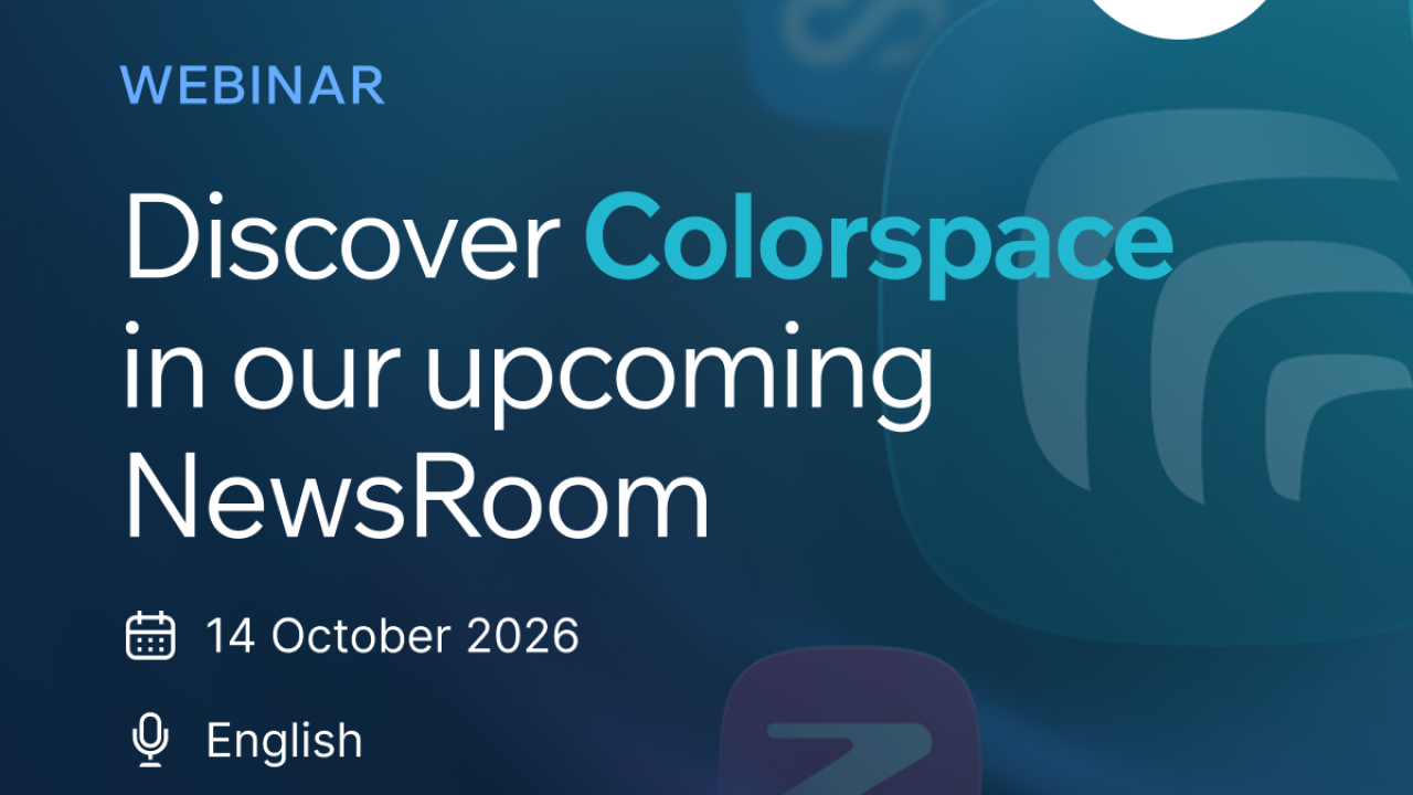Afiche del webinar Color Space de HYBRID Software, 14 de octubre de 2026
